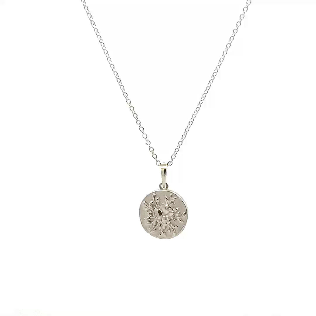 Sterling Silver Floral Pendant or Necklace