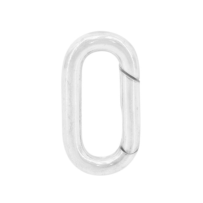 Sterling Silver Charm-Keeper Oval Clasp 9x17mm