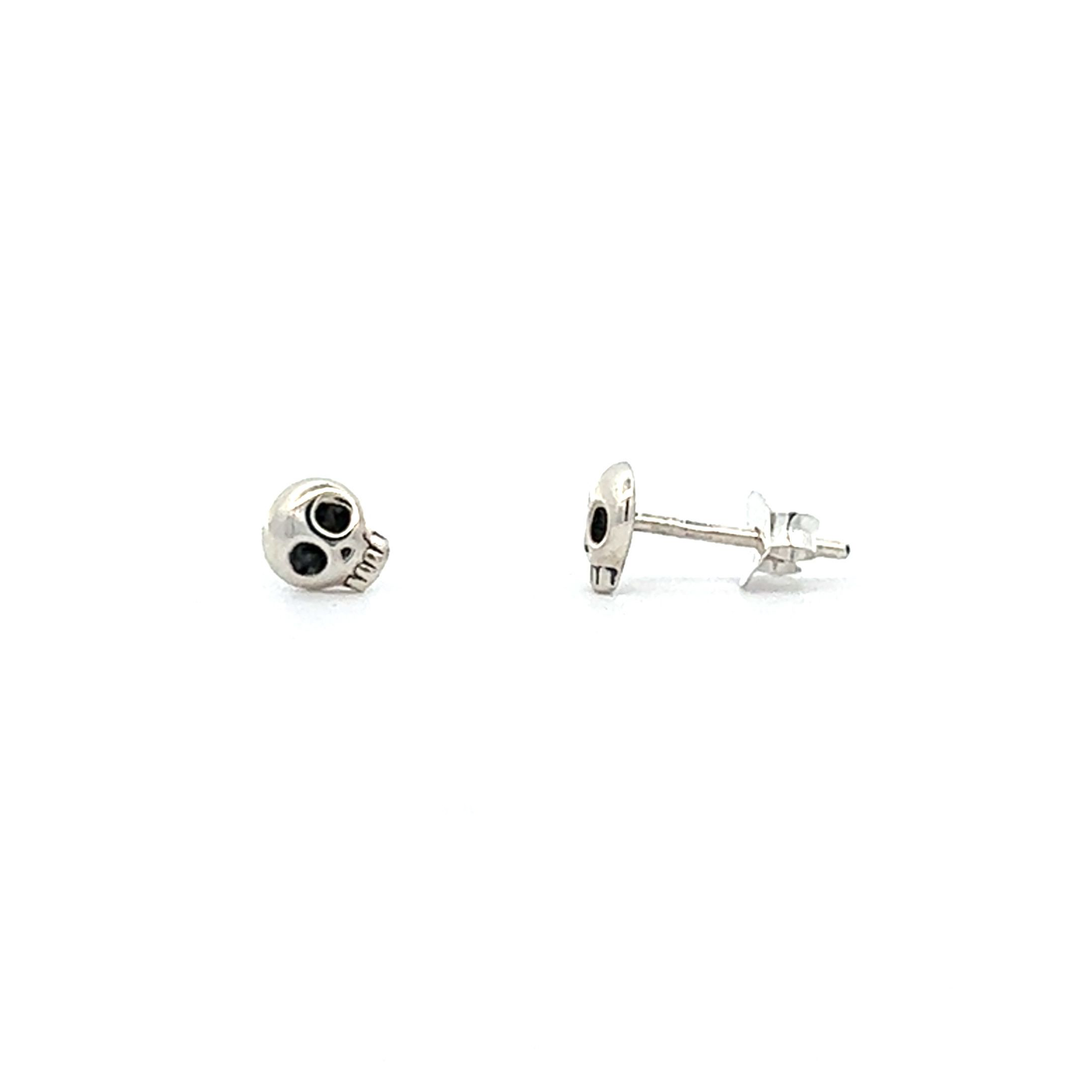 Sterling Silver Dainty Skull Studs