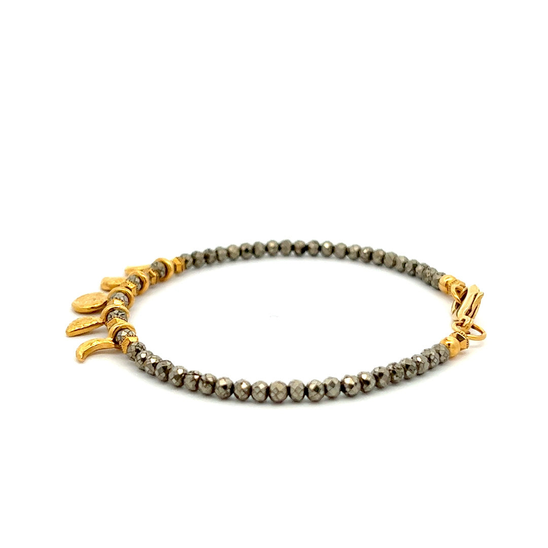 Pyrite Moon Phase Bracelet