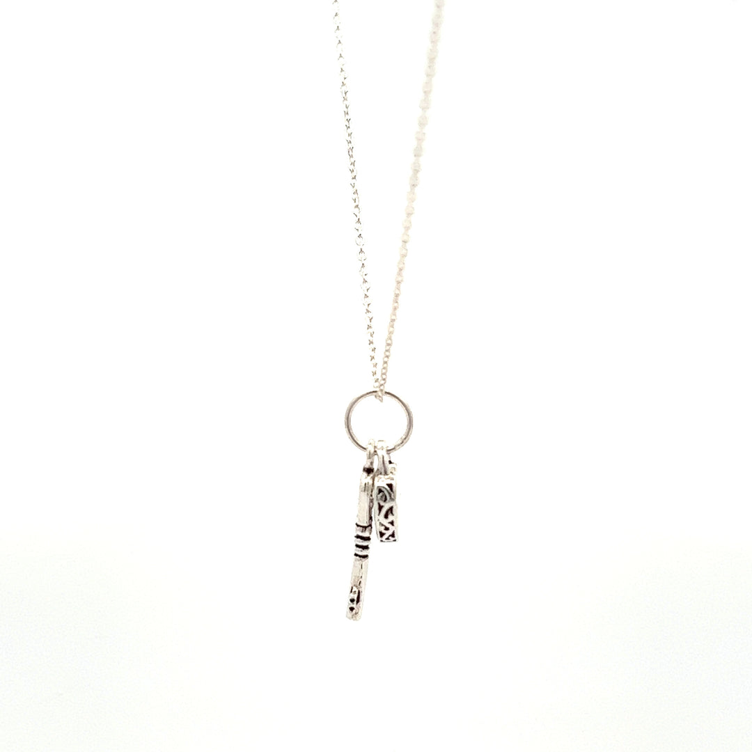 Lock & Key Charm Necklace