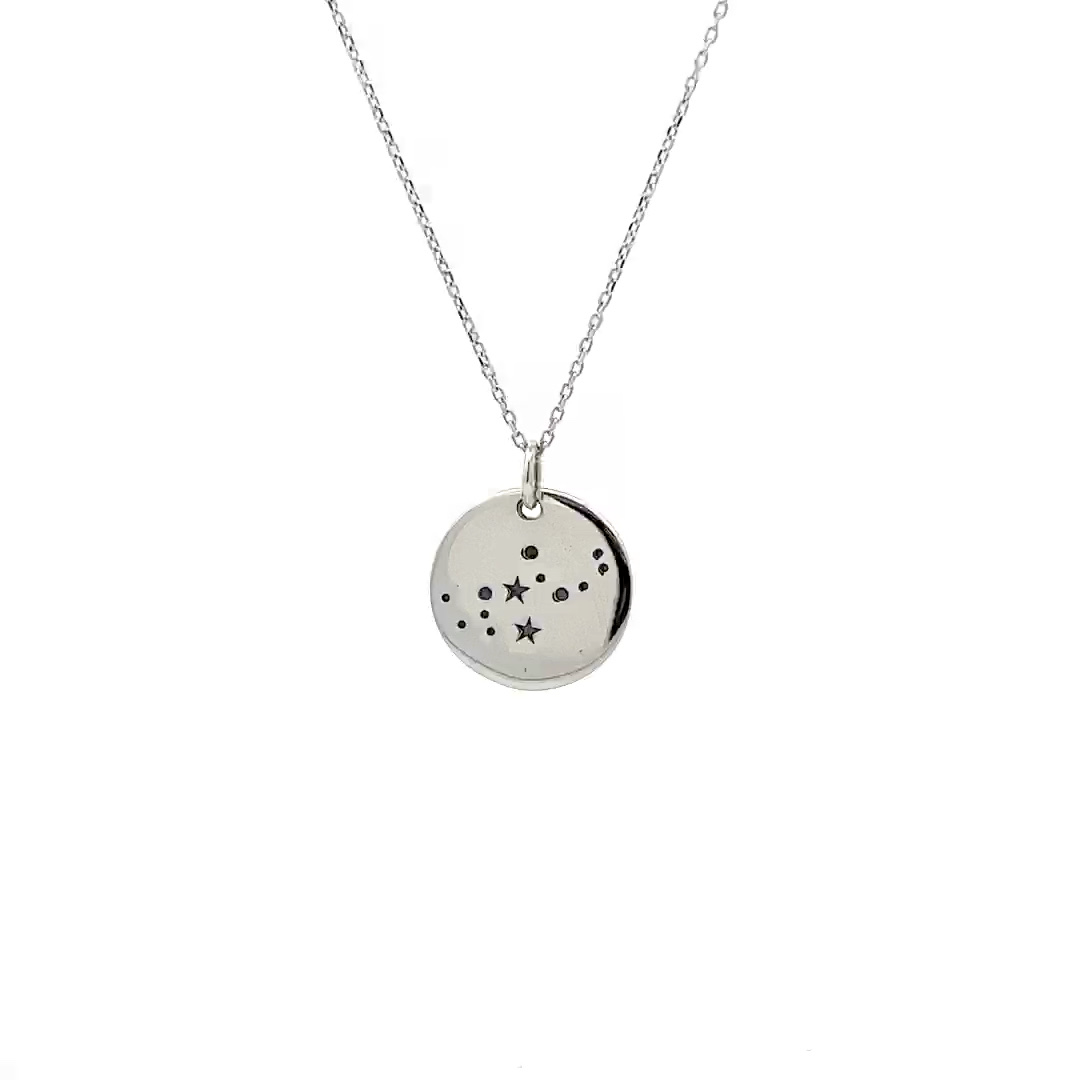 Sterling Silver Zodiac Charm Constellation Virgo