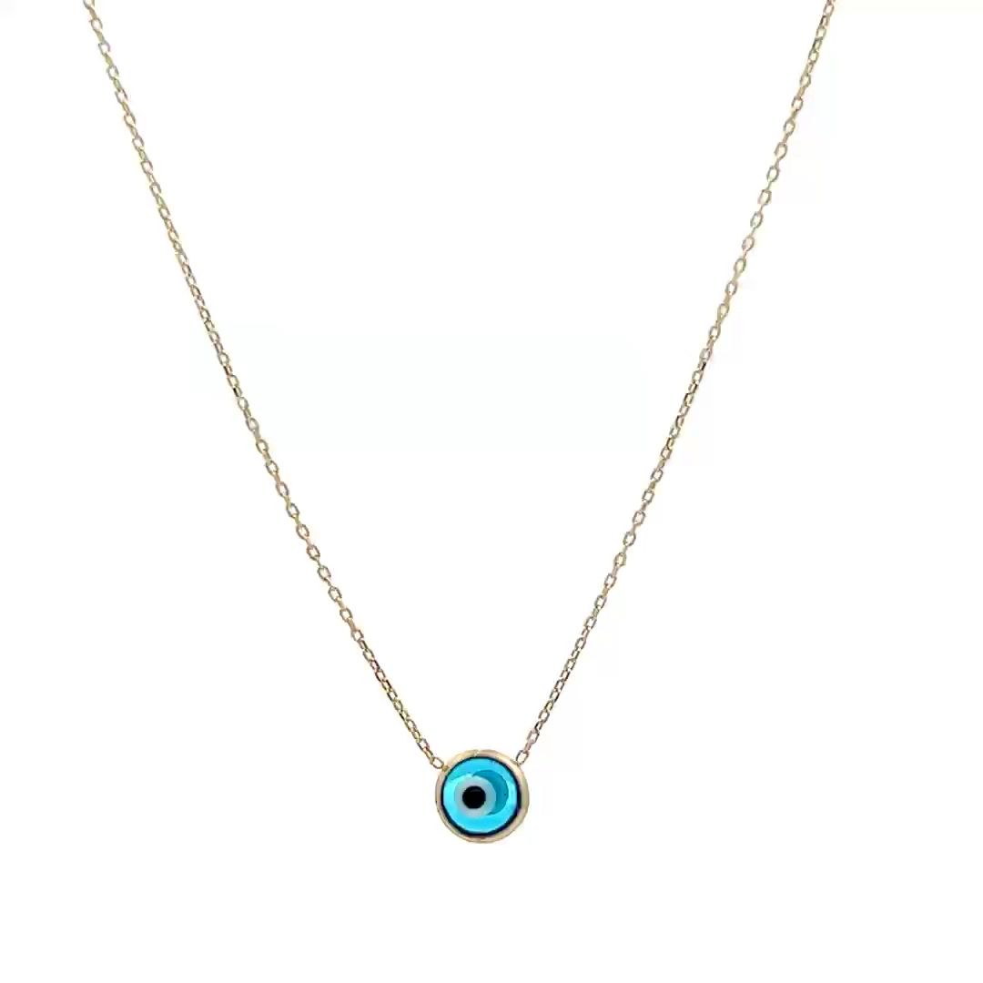 10K Gold Evil Eye Necklace