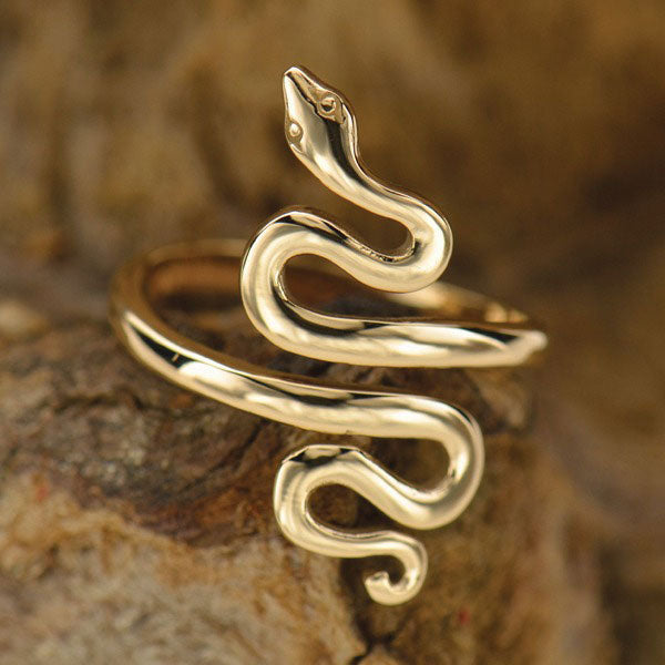 Bronze Dainty Snake Ring - Bronze