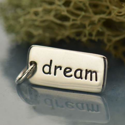 Sterling Silver Dream Charm Tag