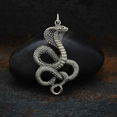 Sterling Silver Cobra Pendant