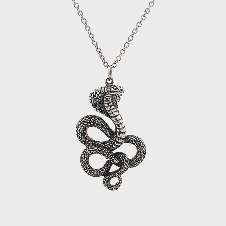 Sterling Silver Cobra Pendant