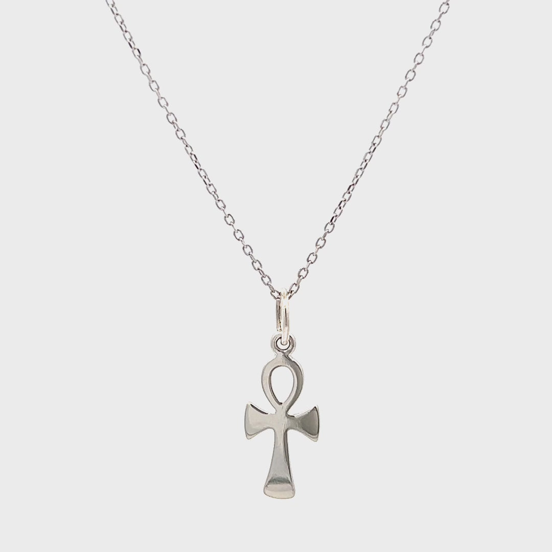 Sterling Silver Ankh Charm - 22x8mm