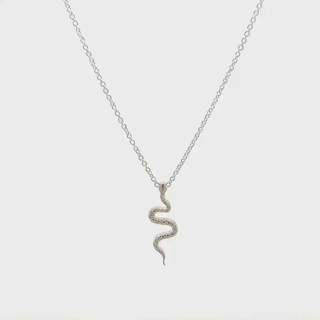 Sterling Silver Snake Necklace