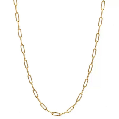 Gold Plated Sterling Silver 2.7mm Paperclip Chain