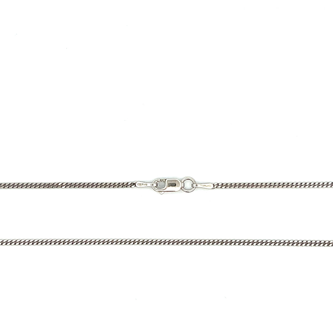 Sterling Silver 1.5mm Rhodium Plated Curb Chain