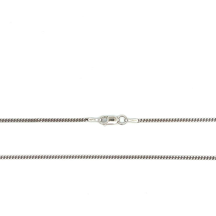 Sterling Silver 1.5mm Rhodium Plated Curb Chain