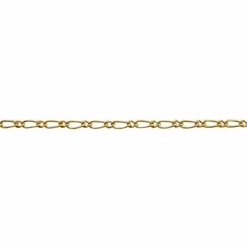 14K Gold Filled 1 Plus 1 Figaro Chain - Infinity Bracelet